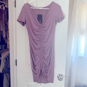 Lavender Dress ruched in front